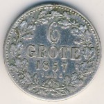 Bremen, 6 grote, 1857