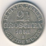 Oldenburg, 2 1/2 гроша, 1858