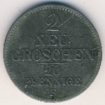 Saxony, 2 новых гроша, 1856