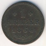 Frankfurt, 1 геллер, 1864