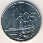 Каймановы острова, 25 центов (2002 г.)