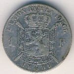 Belgium, 1 franc, 1886