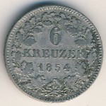 Бавария, 6 крейцеров (1839–1856 г.)