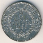 Anhalt-Bernburg, 1/6 thaler, 1856