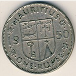 Маврикий, 1 рупия (1950&ndash;1951 г.)