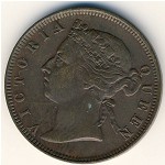 Straits Settlements, 1/2 cent, 1884