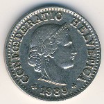 Швейцария, 5 раппенов (1939 г.)