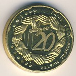 Cyprus., 20 euro cent, 2004