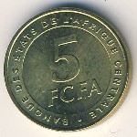 Central African Republic, 5 francs CFA, 2006