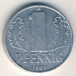 ГДР, 1 пфенниг (1968 г.)