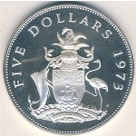 Багамские острова, 5 долларов (1972&ndash;1973 г.)