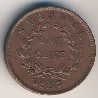 Саравак, 1 цент (1937 г.)