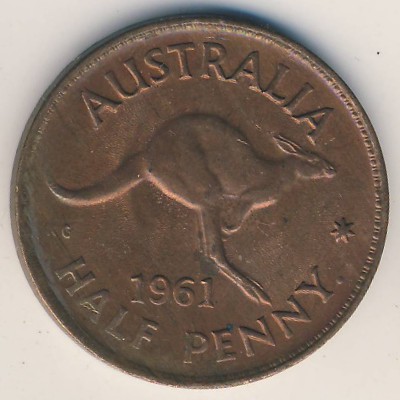 Австралия, 1/2 пенни (1961 г.)