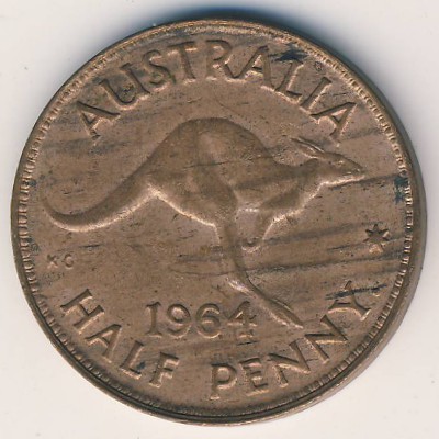 Австралия, 1/2 пенни (1964 г.)