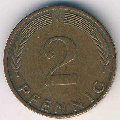 ФРГ, 2 пфеннига (1976 г.)