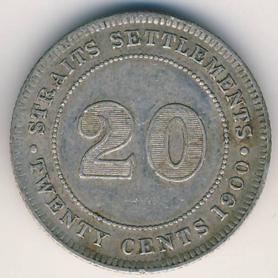 Стрейтс-Сетлментс, 20 центов (1900 г.)