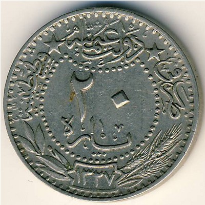 Turkey, 20 para, 1909–1915