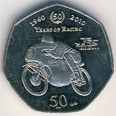 Остров Мэн, 50 пенсов (2010 г.)