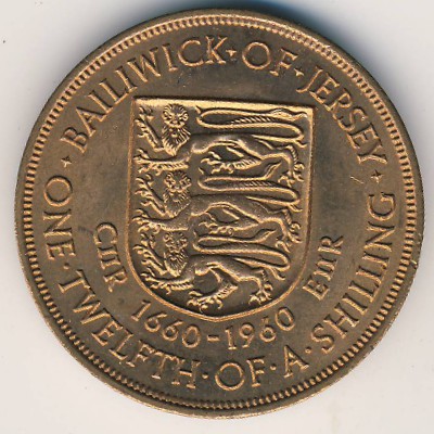 Джерси, 1/12 шиллинга (1960 г.)