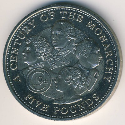 Гернси, 5 фунтов (2001 г.)