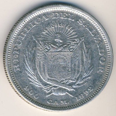 Сальвадор, 1 песо (1892–1914 г.)