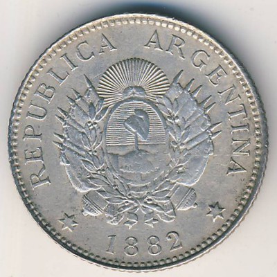 Аргентина, 20 сентаво (1882 г.)