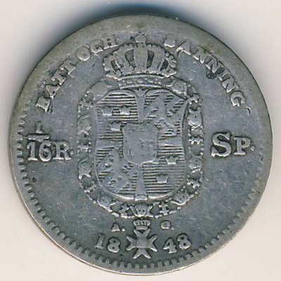 Швеция, 1/16 риксдалера (1848 г.)