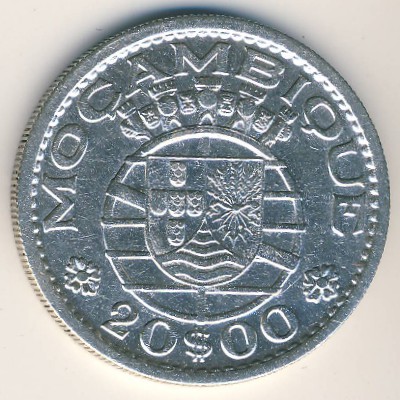 Мозамбик, 20 эскудо (1955 г.)
