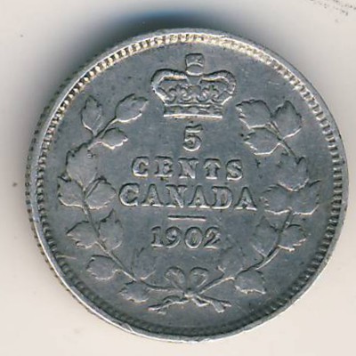 Canada, 5 cents, 1902