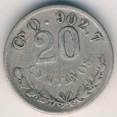 Мексика, 20 сентаво (1901 г.)