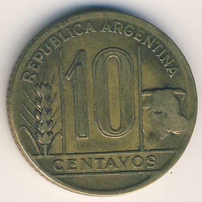 Аргентина, 10 сентаво (1946 г.)