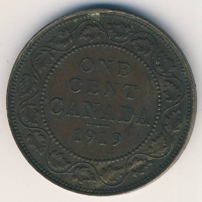 Канада, 1 цент (1919 г.)