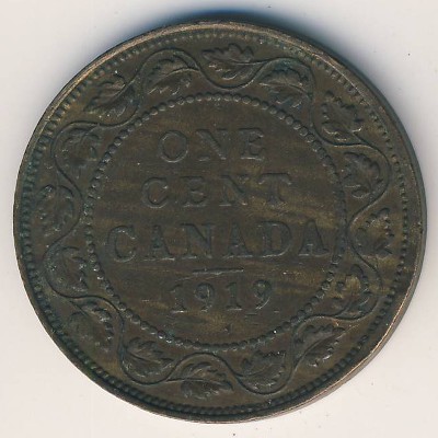 Канада, 1 цент (1919 г.)