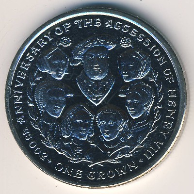 Остров Мэн, 1 крона (2009 г.)