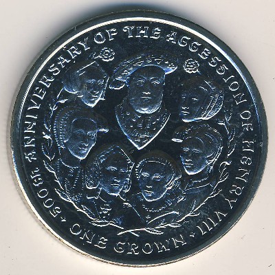 Остров Мэн, 1 крона (2009 г.)
