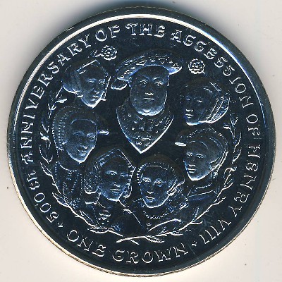 Остров Мэн, 1 крона (2009 г.)