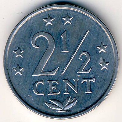 Антильские острова, 2 1/2 цента (1985 г.)