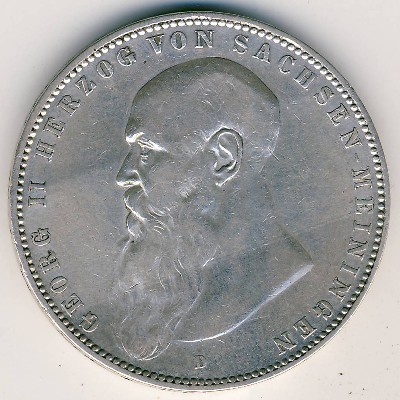 Саксен-Мейнинген, 5 марок (1908 г.)