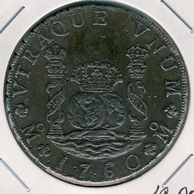 Мексика, 8 реалов (1760 г.)