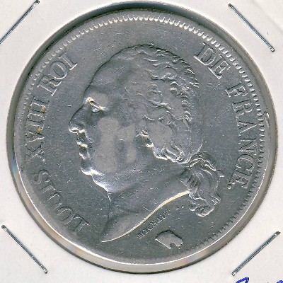 Франция, 5 франков (1823 г.)