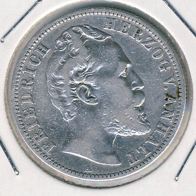 Анхальт-Дессау, 2 марки (1876 г.)