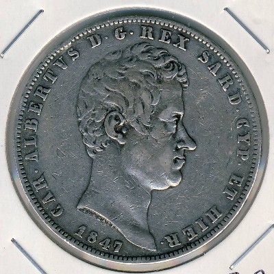 Сардиния, 5 лир (1847 г.)