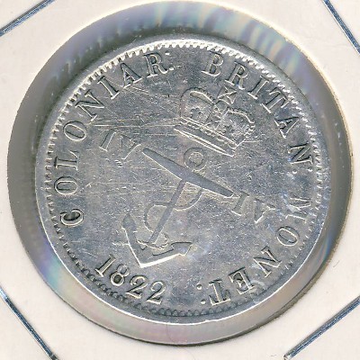 Британская Вест-Индия, 1/4 доллара (1822 г.)