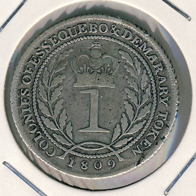 Эссекуибо и Демерара, 1 гуилдер (1809 г.)