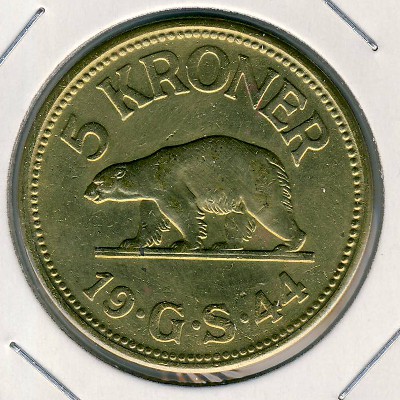 Гренландия, 5 крон (1944 г.)