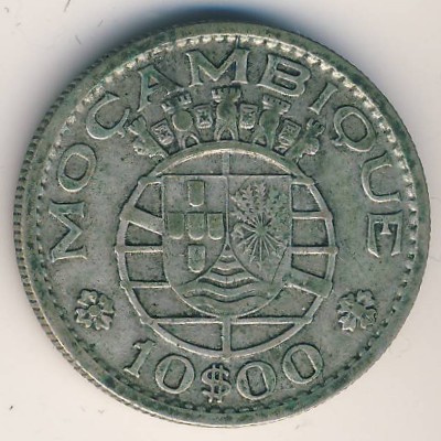 Мозамбик, 10 эскудо (1952 г.)