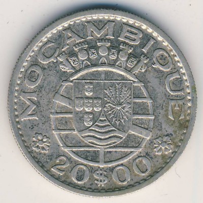 Мозамбик, 20 эскудо (1960 г.)