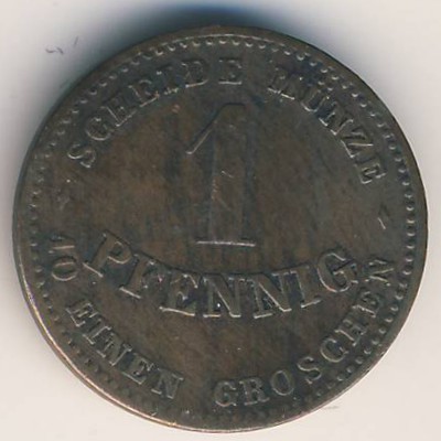 Саксен-Кобург-Гота, 1 пфенниг (1868 г.)