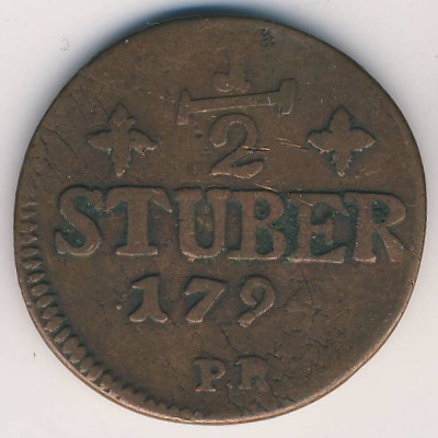 Юлих-Берг, 1/2 стюбера (1794 г.)