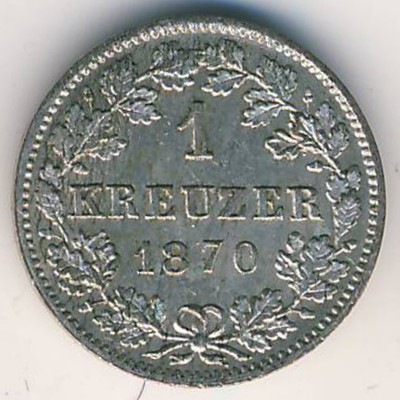 Вюртемберг, 1 крейцер (1870 г.)
